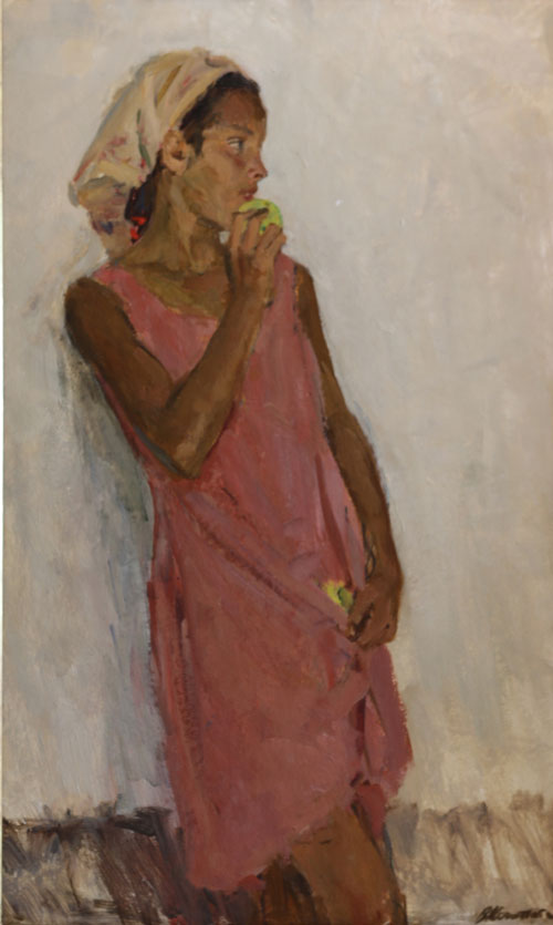 Young Girl with Apple