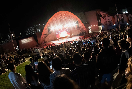 Ampitheater at night