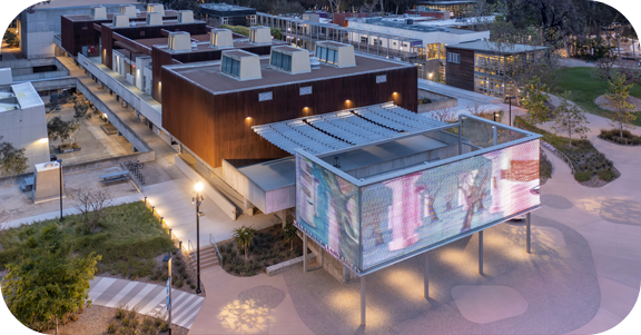 Aerial image of Mandeville Art Gallery
