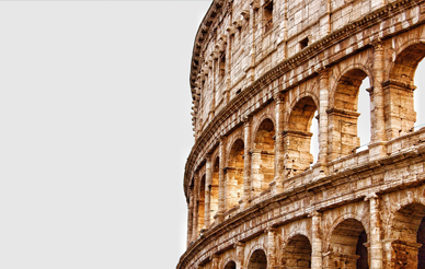 An image of the coliseum in Rome